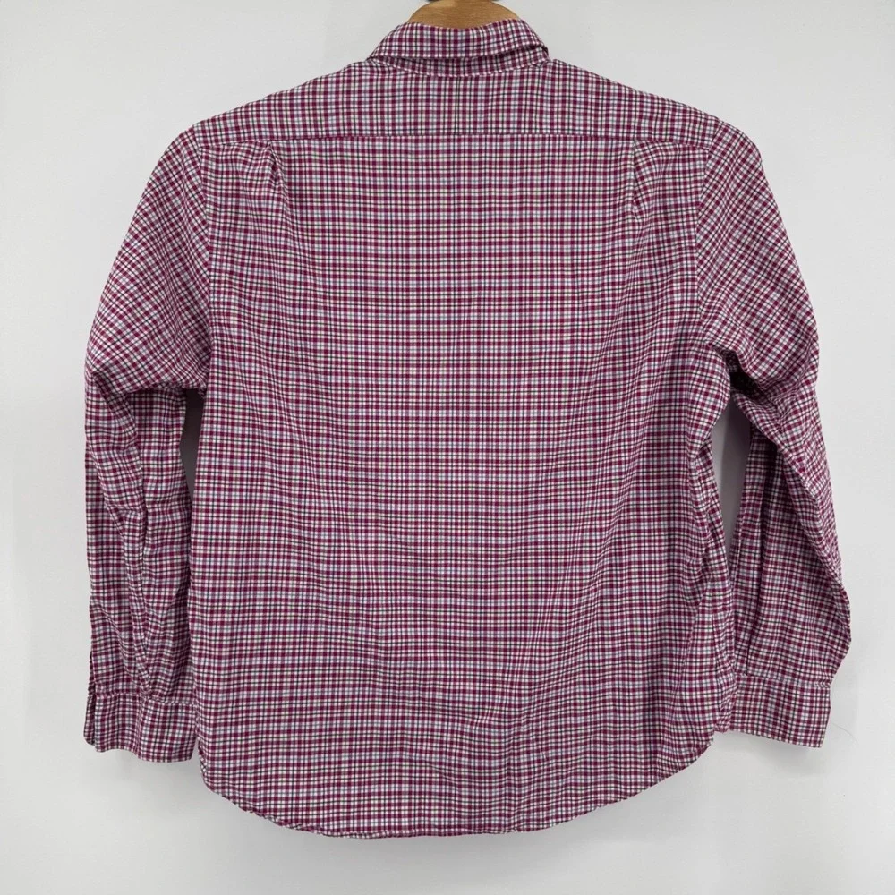 Polo Ralph Lauren Button Down Mens XXL Magenta Plaid Slim Fit‎ Long Sleeve Shirt